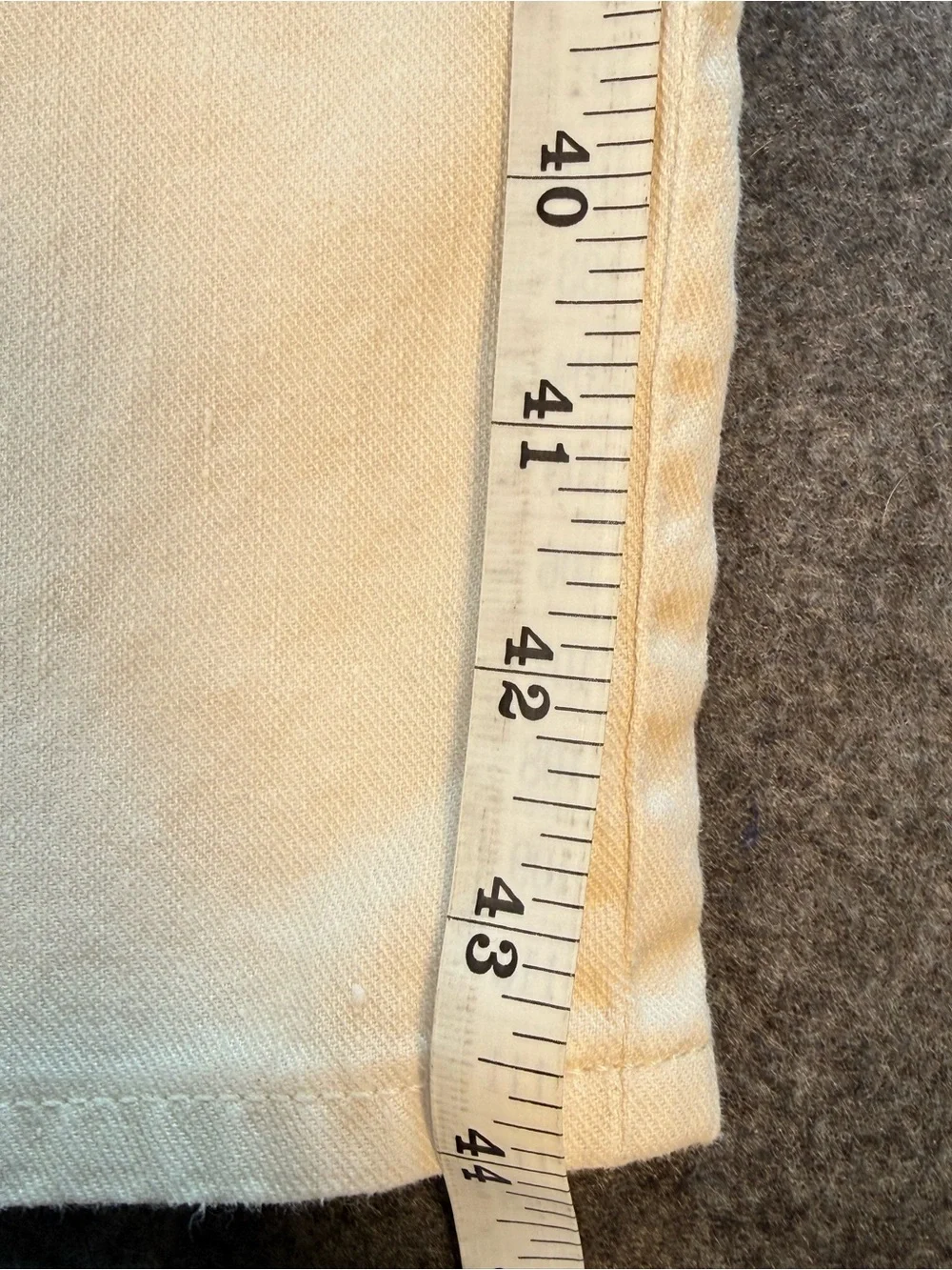 Banana Republic Traveler Linen Cotton Slim Pants Cream 36x32 Quiet Luxury